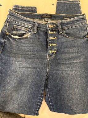 Judy Blue Faded Blue Skinny Jeans with Button Fly